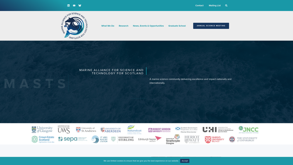 Screenshot of the MAST-Scotland website