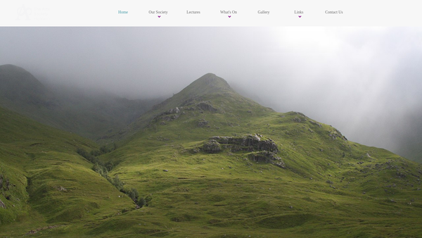 Screenshot of the The Arts Society Highland website