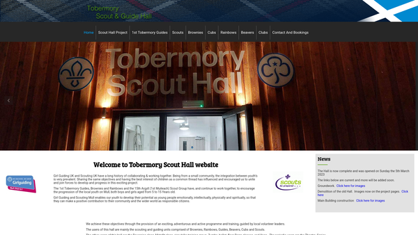 Screenshot of the 15th Argyll (1st Muileach) Scout Group website