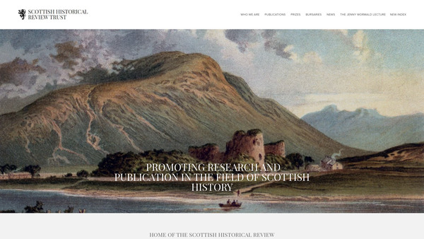 Screenshot of the The Scottish Historical Review Trust website
