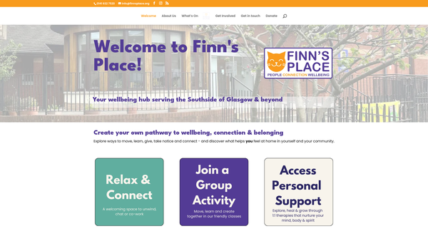 Screenshot of the Finn's Place website
