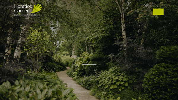 Screenshot of the Horatio's Garden website