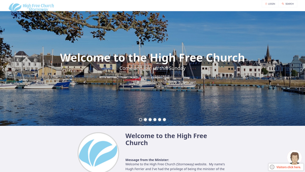 Screenshot of the The High Free Church Stornoway website