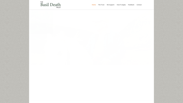 Screenshot of the The Basil Death Trust website