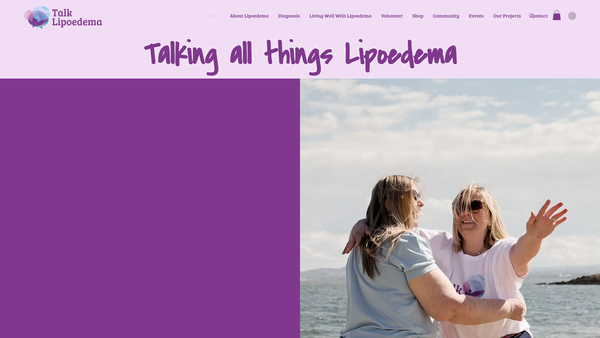 Screenshot of the Talk Lipoedema (SCIO) website