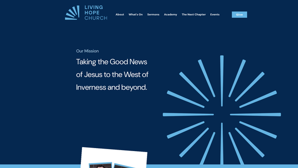 Screenshot of the Living Hope Church website