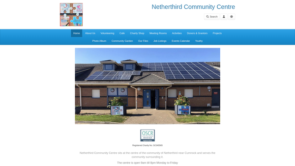 Screenshot of the Netherthird Initiative for Community Empowerment (NICE) website