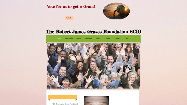 Screenshot of the The Robert James Graves Foundation (SCIO) website