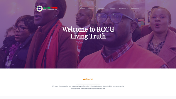 Screenshot of the RCCG - Living Truth website