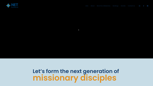 Screenshot of the Net Ministries Scotland website