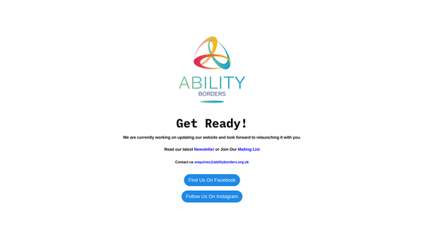 Screenshot of the Ability Borders website