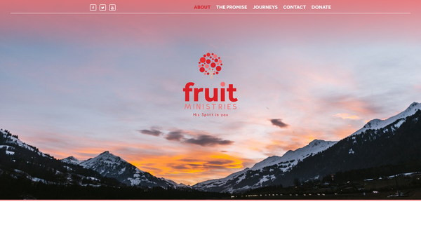 Screenshot of the Fruit Ministries website