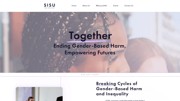 Screenshot of the Sisu website