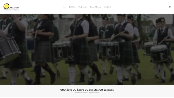 Screenshot of the Oldmeldrum Sports Committee website