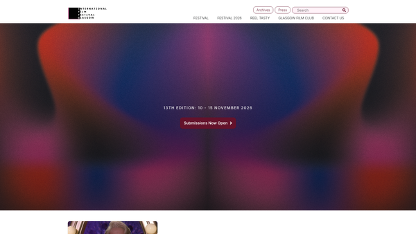 Screenshot of the World of Film International Festival Glasgow (WoFF) (SCIO) website
