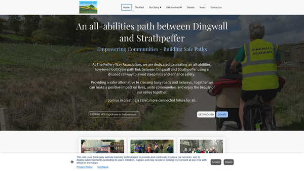 Screenshot of the Peffery Way Association website