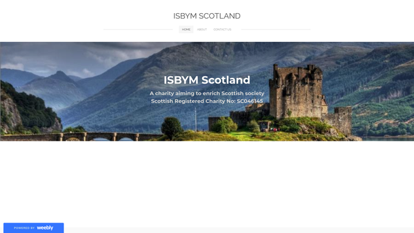 Screenshot of the ISBYM Scotland website