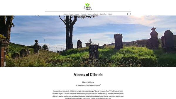 Screenshot of the Friends of Kilbride (SCIO) website