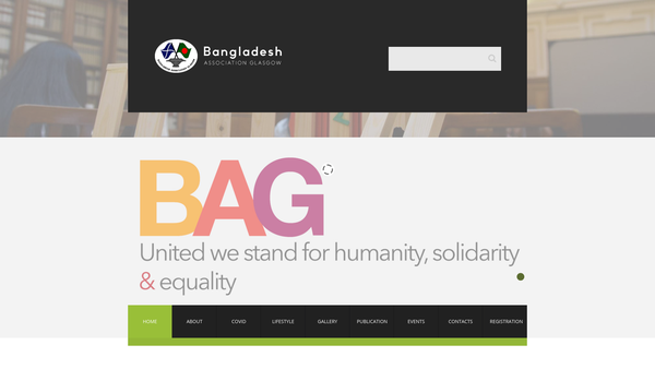 Screenshot of the Bangladesh Association Glasgow website
