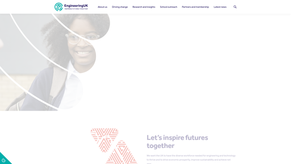 Screenshot of the The Engineering and Technology Board website