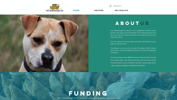 Screenshot of the The Underheugh Ark website
