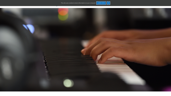 Screenshot of the Musicrange website