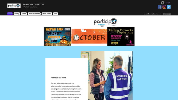 Screenshot of the Particip8 Overton website