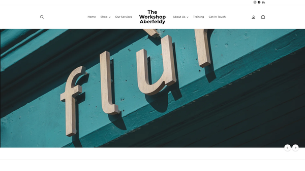 Screenshot of the The Workshop Aberfeldy website