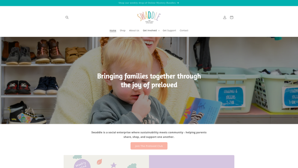 Screenshot of the Swaddle Lanarkshire website