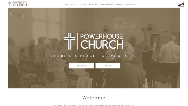 Screenshot of the Powerhouse Community Church website