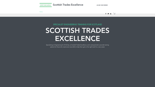 Screenshot of the Scottish Trades Excellence website