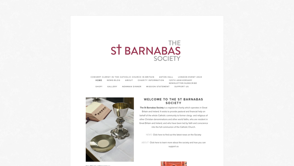 Screenshot of the The St Barnabas Society website