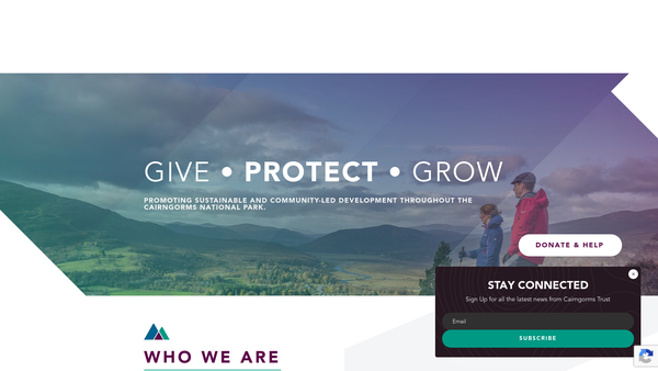 Screenshot of the Cairngorms Local Action Group Trust website