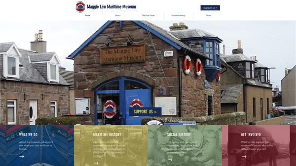 Screenshot of the The Maggie Law Maritime Museum SCIO website