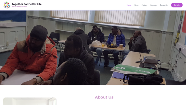Screenshot of the Together for Better Life website