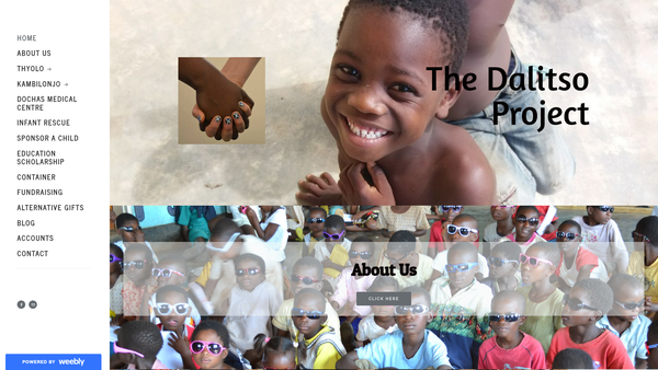 Screenshot of the The Dalitso Project website