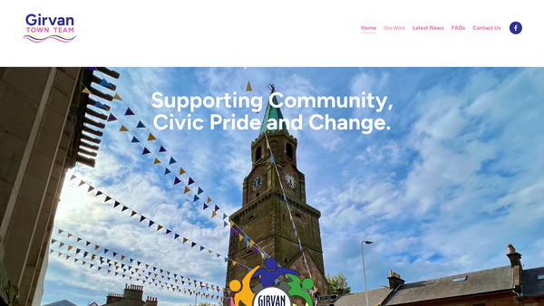 Screenshot of the Girvan Town Team website