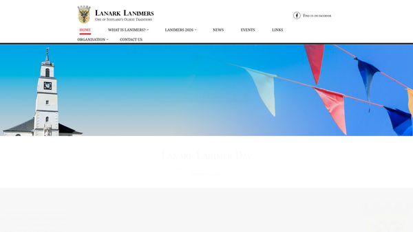 Screenshot of the Lanark Lanimer Committee website