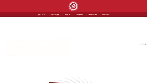 Screenshot of the Super Power Agency website