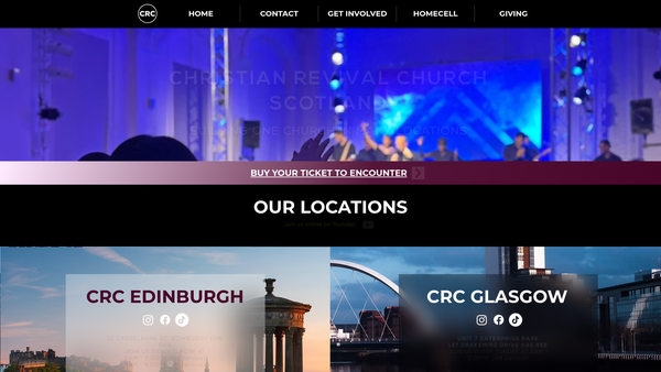 Screenshot of the Christian Revival Church Scotland SCIO website