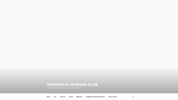 Screenshot of the Inverness Rowing Club website
