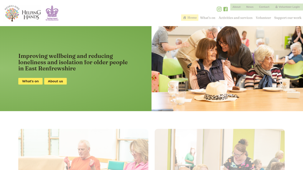 Screenshot of the Mearns Kirk Helping Hands website