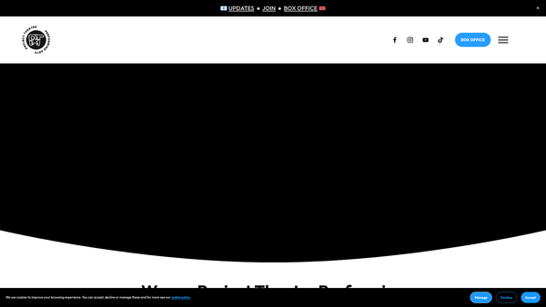 Screenshot of the Project Theatre website