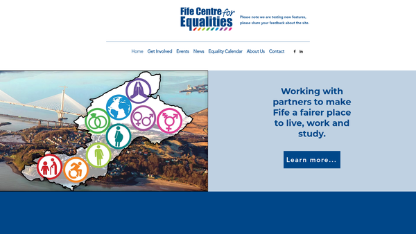 Screenshot of the Fife Centre for Equalities website