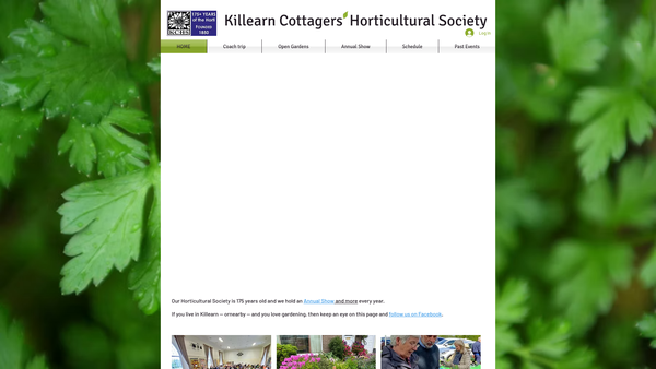 Screenshot of the Killearn Cottagers Horticultural Society website