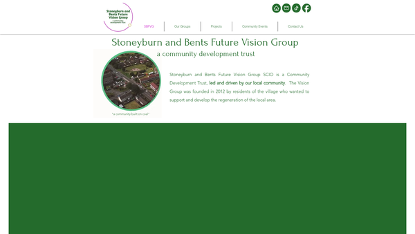 Screenshot of the Stoneyburn and Bents Future Vision Group SCIO website