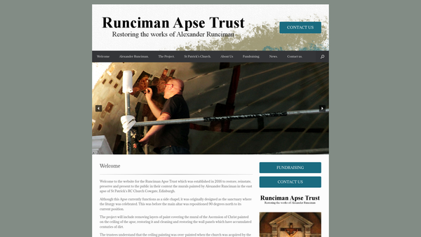 Screenshot of the The Runciman Apse Trust website