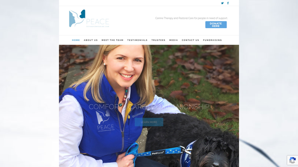 Screenshot of the Pet and Companion (PEACE) (SCIO) website