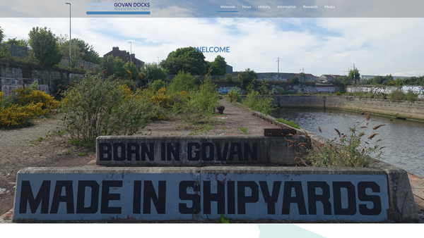 Screenshot of the Govan Docks Regeneration Trust website