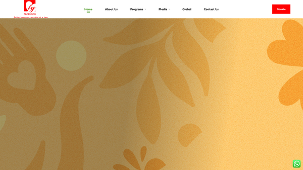 Screenshot of the Faceyouth SCIO website